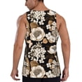 thumbnail image 3 of Easygdp Retro Hydrangeas Men's Tank Top, Sleeveless Muscle T Shirts, Breathable, Quick-Dry, Loose for Gym, Running, Fitness - Small, 3 of 9
