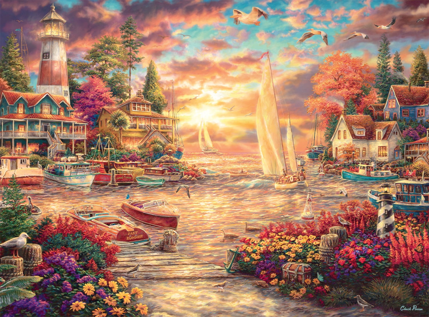 Buffalo Games Chuck Pinson - Into the Sunset 1000 Pieces Jigsaw Puzzle