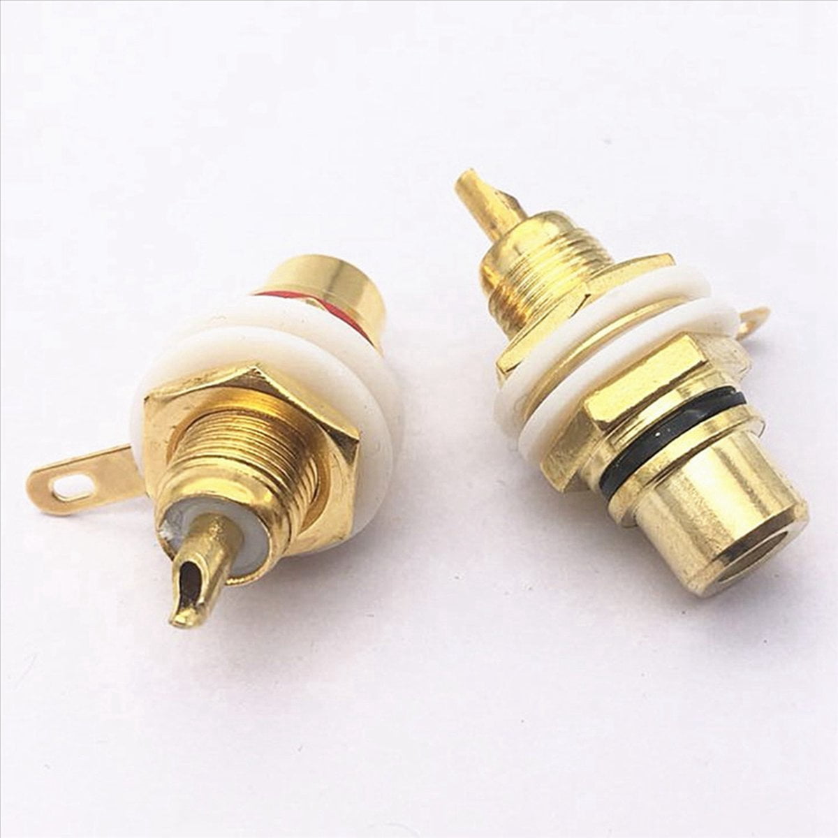 60Pcs Gold Plated Terminal Plug Female Socket Chassis Panel Connector for Amplifier Speaker