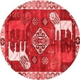 thumbnail image 1 of Ahgly Company Indoor Round Animal Red Traditional Area Rugs, 4' Round, 1 of 4