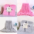 thumbnail image 2 of Cozy Fur Blanket Living Room Blanket Microfiber Fleece Blanket Sofa Blanket Day Light Air Conditioning Blanket for Sofa Bed (Cream White80x120CM), 2 of 5