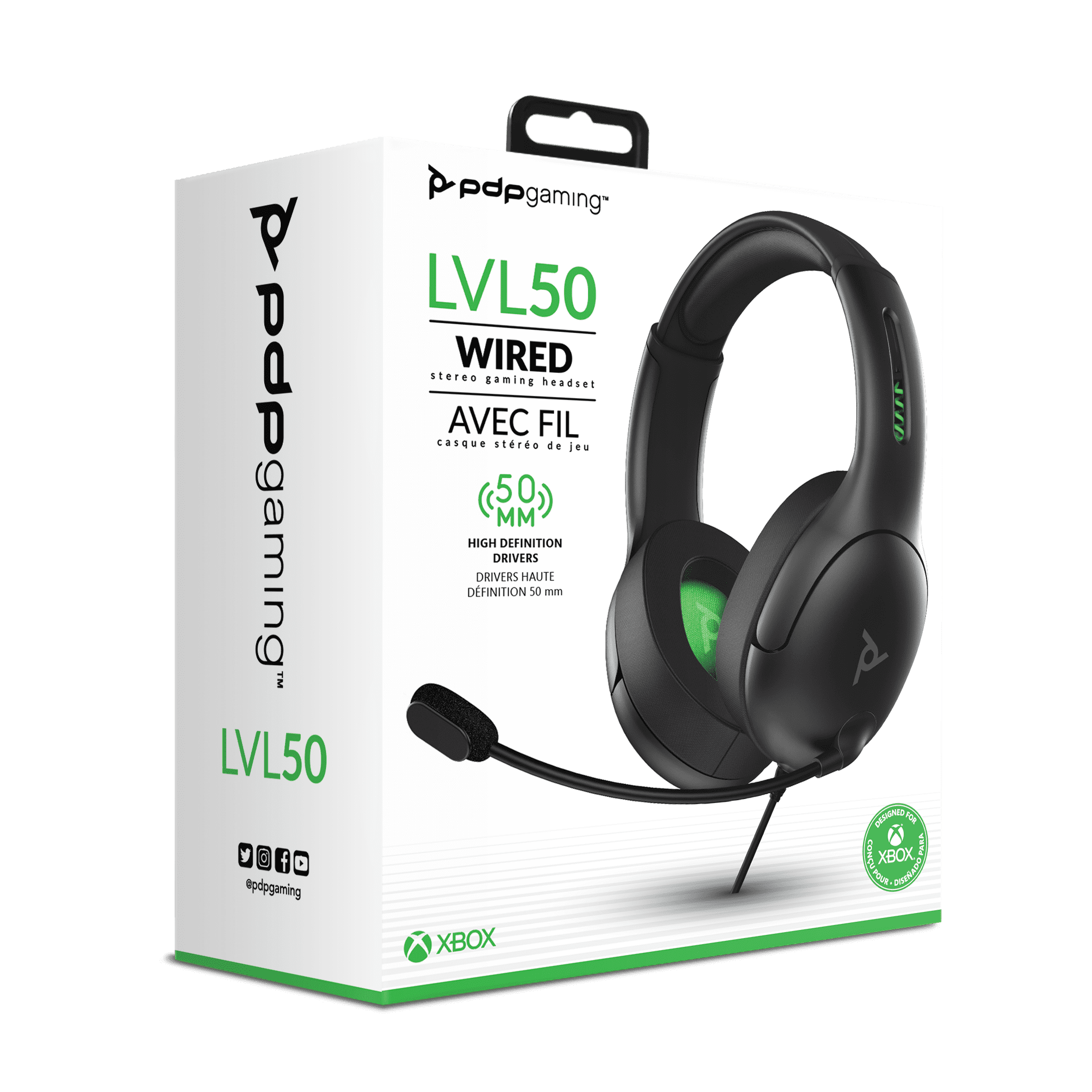 Datum Verminderen Graveren PDP Gaming LVL50 Wired Stereo Gaming Headset with Noise Cancelling  Microphone: Black - Xbox Series X, Xbox One, PC - Walmart.com