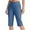 Blue, variant on lmcalzta Dress Capri Pants for Women High Waisted Stretch Summer Slacks Golf Dress Work Pants(S-5XL)