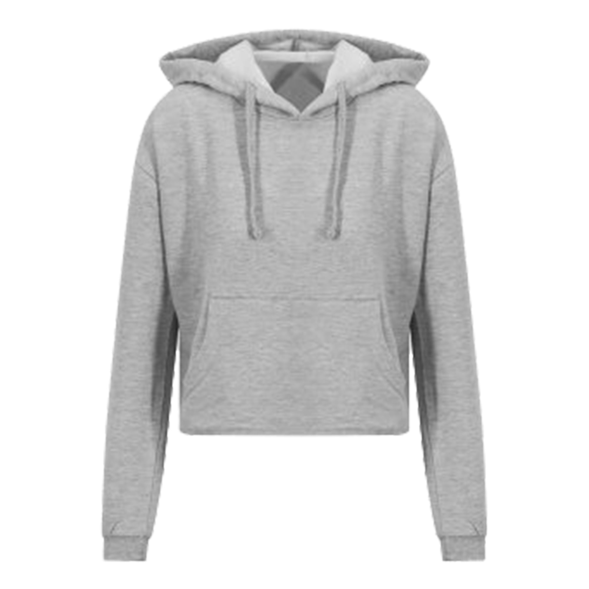 Awdis Just Hoods Women's Girlie College Pullover Hoodie - Jet Black, XL, 100% Cotton