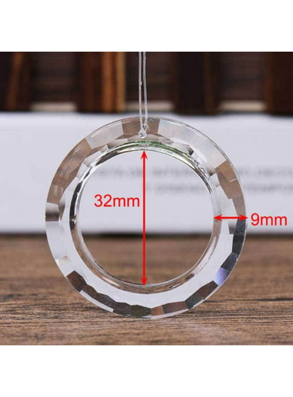 Otemrcloc 1Pcs Handing Ring Chandelier Glass Crystals Lamp Prisms Parts Drops Pendant 50Mm 2023 one Size - Best Gift
