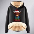 thumbnail image 4 of WILLBEST Sudadera Deportiva para Mujer con Capucha y Estampado Navideño de Vaca XX-Grande, 4 of 4