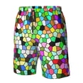 thumbnail image 4 of Fotbe Colorful Tie Dye Stained Glass Trajes de Baño Estampados para Hombre, Shorts de Verano de Secado Rápido, Ropa de Playa, Bañadores-X-Large, 4 of 6