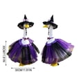 thumbnail image 3 of Sruoe Halloween Porch Goose Outfits, 23 Inch Porch Goose Clothes, Witch Hat Bow Skirt Outfit, Goose Clothes Dress, Duck Sculpture Clothes for Lawn Statue Cement Statue Yard Patio Party Decoration, 3 of 6