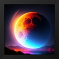 thumbnail image 2 of Stephen Chambers 20x20 Black Modern Wood Framed Wall Art Titled - Unreal Neon Moon, 2 of 6