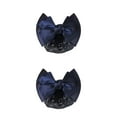 thumbnail image 3 of relayinert Cloth Elegant And Professional Bow Hair Net For Stylish Ladies Wide Application Bow Work Hair Clips blue fine net 2Set, 3 of 6