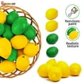 thumbnail image 5 of Spencer 12 PCS Artificial Lemons and Limes Fake Fruit Lifelike Simulation Lemons for Home House Kitchen Party Decoration - 3.8" X 2.5" (Green&Yellow), 5 of 8