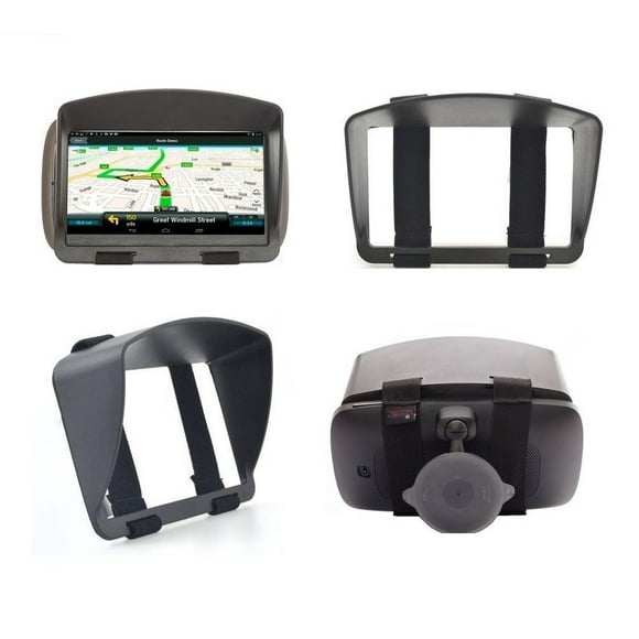 Digicharge 6 Inch GPS Sun Shade for Garmin DriveSmart 66 60 Drive 61 61LM RV 660 Fleet 670 660 Tread Zumo XT Tomtom Go Comfort 6’’ Supreme 6’’ Via 1625 Go 62 Trucker Night Anti Reflection Sun Visor