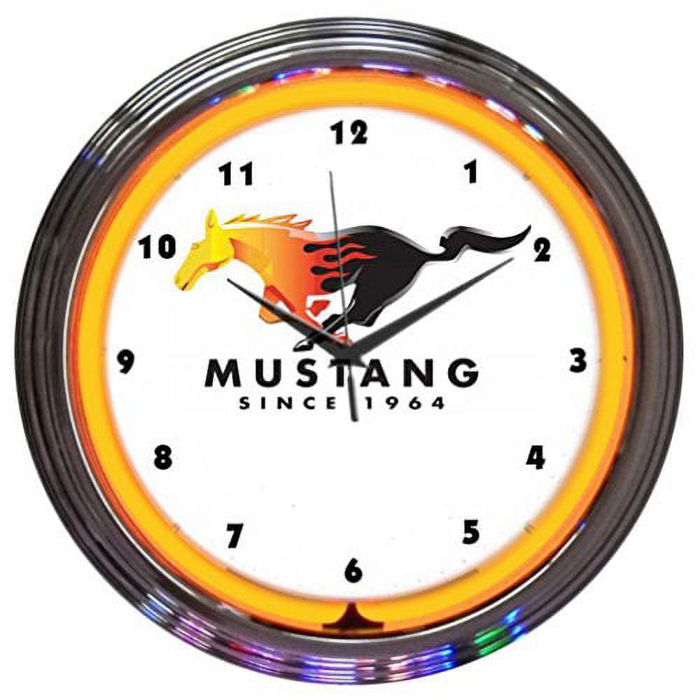 Neonetics Ford Mustang Since 1964 Orange Neon Wall Clock, 15 Inch Neonetics Ford Mustang Since 1964 Orange Neon Wall Clock, 15 Inch b 02 f 9 f 86 fcd 4 4 a 96 9 b