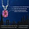 thumbnail image 2 of Gem Stone King 10K White Gold Pink Mystic Topaz Pendant Necklace for Women | 0.80 Cttw | Gemstone November Birthstone | Oval 7X5MM | With 18 inch Chain, 2 of 6