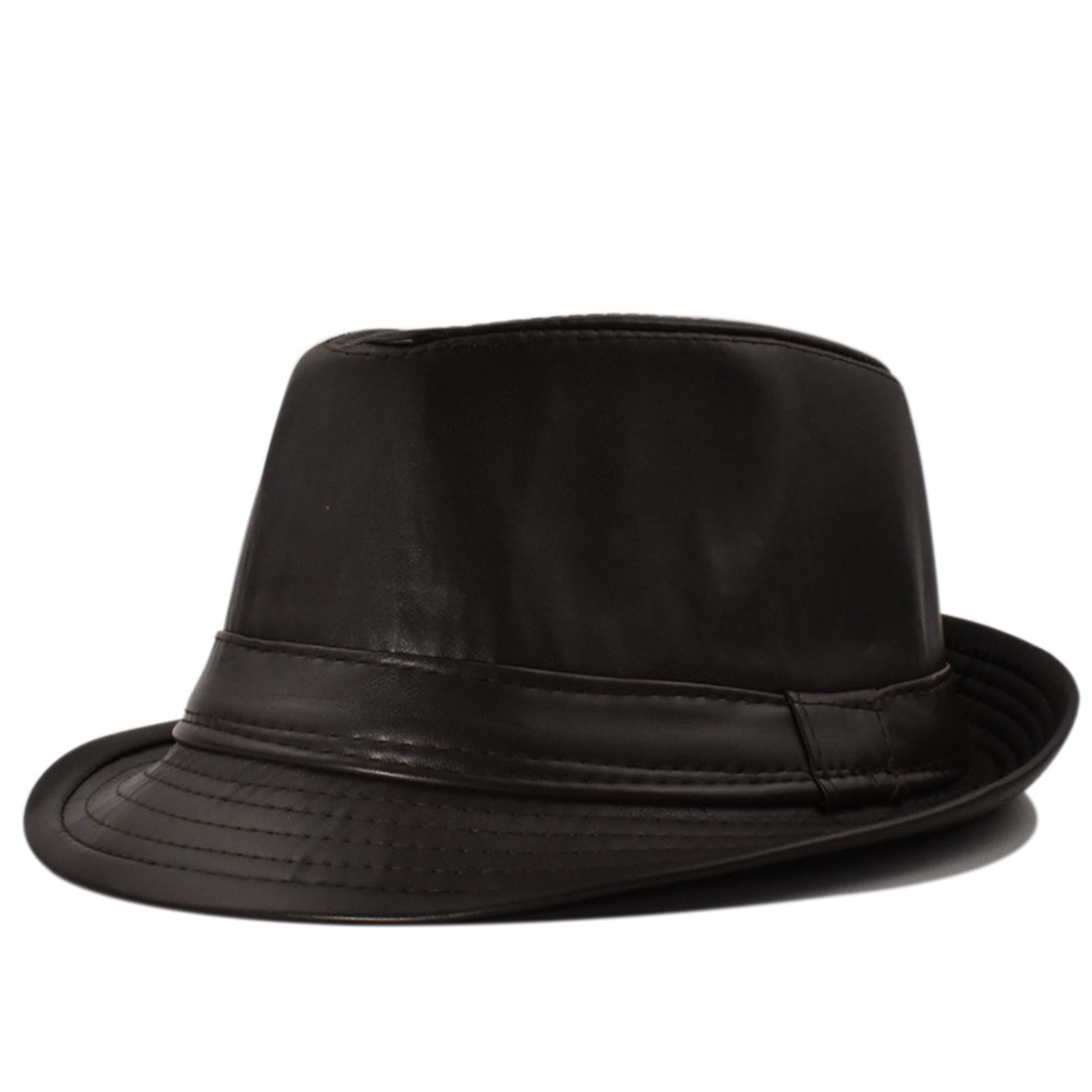 kurtrusly FauxLeather Waterproof Double Bulls Wide Brim  display picture 1