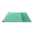 thumbnail image 2 of Ahgly Company Machine Washable Indoor Rectangle Solid Turquoise Blue Modern Area Rugs, 2' x 3', 2 of 4