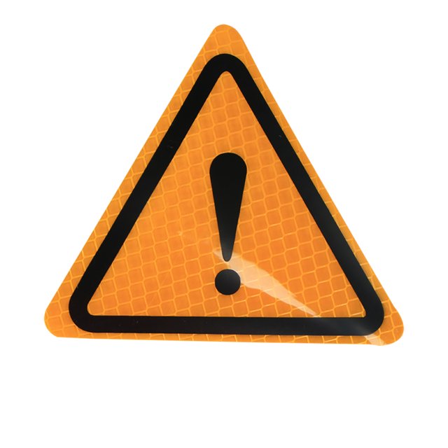 Amdohai Universal Reflective Stickers Car Bodywork Decorative Paster Diamond Grade Motorcycle Triangle Warning Label DIY Reflective Warning Sticker