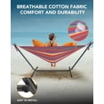 thumbnail image 7 of KEESTP Comfortable 2 Person Hammock with Stand,Ease of Assembly Portable Brazilian Hammock,450lb Capacity - Rainbow, 7 of 7