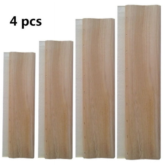 Techtongda 4 pcs Silk Screen Printing Squeegee Ink Scraper Kick Plate Scratch Board Blade