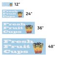 thumbnail image 3 of Fresh Fruit Cups Vinyl Decal 2 Pack of 24 Inch x 9 Inch Weatherproof Heavy-Duty Adhesive Backing | Healthy Treats, Convenient Packaging, Local Sales | Made in USA, 3 of 6