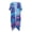 Blue Marble Pattern, variant on HELLHERO Blue and Pink Floral Pattern Bathing Suit Cover Up Quick Dry Polyester Lightweight Women Beach Kimono Coverup