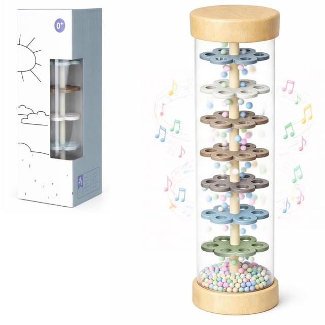 Juguete para bebés Rain Stick Melobuilion con sonido Rainmaker de 6 a 12 m
