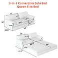 thumbnail image 2 of NYBOPAVIS Queen Size Pull Out Sofa Bed, Oversized Loveseat Sofa Convertible Sleeper Sofa Bed, Velvet Sofa Couch for Living Room Apartment, 2 of 8