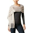 thumbnail image 3 of I-N-C Womens Zigzag Wrap, Beige, One Size, 3 of 3