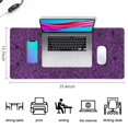 thumbnail image 5 of Long Mouse Pads for Desk,Halloween Purple Spider Web Pattern Desk Mats on Top Of Desks, Desk Mouse Pad Extra Large with 3mm Non-Slip Base and Stitched Edge for Gaming,Office,Work,Home 35.4x15.7in, 5 of 5