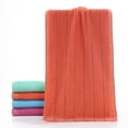 thumbnail image 1 of Nvzi Toallas de baño de 2 piezas, 13,39 x 29,13 pulgadas, perfectas para la ducha diaria, barra de colores de 60 g, ligeras, de secado rápido (amarillas), 1 of 5