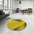 thumbnail image 4 of Ahgly Company Tapis Rond Lavable en Machine Intérieur Transitionnel Jaune Foncé Vert, 5 Pieds Rond, 4 of 7