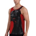 thumbnail image 2 of Bixox Black Dog Red Background Pattern Men's Gym Tank Tops Workout Sleeveless T-Shirts Athletic Muscle Tank Training Bodybuilding Shirts,S-4XL, 2 of 7
