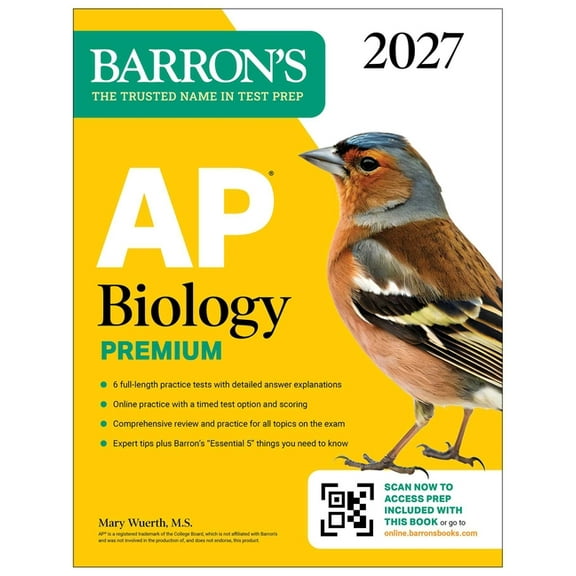 Barron's AP Prep AP Biology Premium, 2027: Prep Book with 6 Practice Tests   Comprehensive Review   Online Practice (Barron's AP Prep), (Paperback)