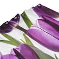 thumbnail image 2 of Purple Tulip Shower Curtain 72X72In For Bathroom, Waterproof Fabric Quick Dry Soft Decoration Set, 2 of 5