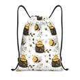 thumbnail image 1 of Xecao Honey Bee Insect Pattern Sports Drawstring Backpack - String Swim Gym Bag with Wet Proof Pocket for Women&Men-Small, 1 of 6