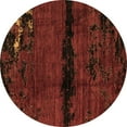 thumbnail image 1 of Ahgly Company Indoor Round Abstract Brown Modern Area Rugs, 6' Round, 1 of 4
