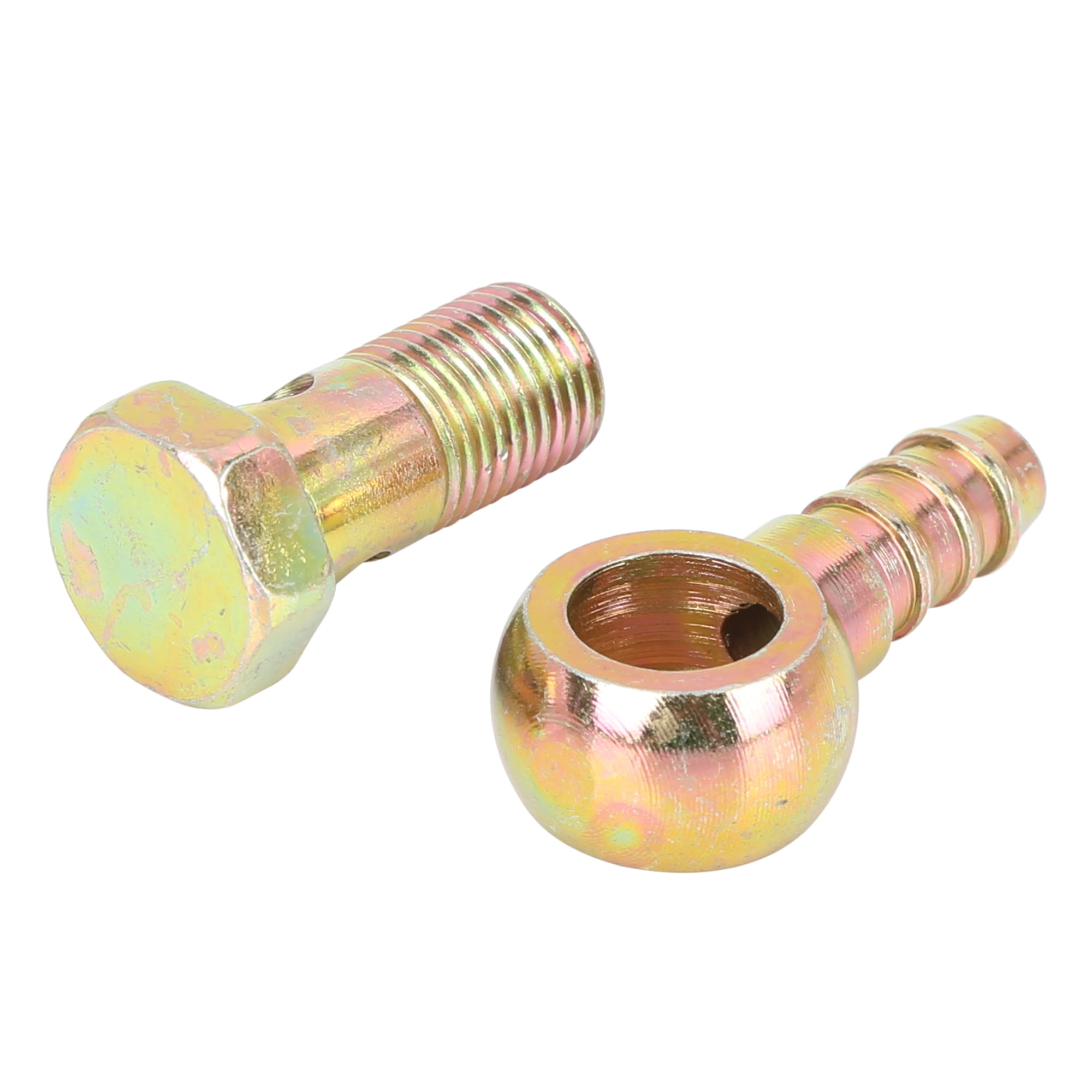 Unique Bargains 12mm Banjo Hose Barb Bolt Fittings Banjo Bolt Washer for Auto 2 Sets