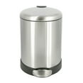 thumbnail image 2 of Glad Bathroom Trash Can, 1.2 Gallon Stainless Steel Small Step Garbage Bin with Lid, Silver, 2 of 7