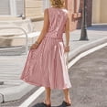 thumbnail image 3 of Womens 2 Piece Skirt Sets Summer Striped Sleeveless Tank Tops Midi Dress Travel Vacation Outfits Matching Sets Red M, 3 of 3