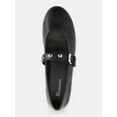 thumbnail image 4 of No Boundaries Women's Faux Leather Mary Jane Flats with Studs, 4 of 5
