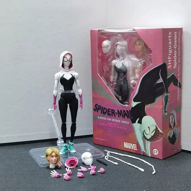Anime Spider-man Sh Figuarts Miles Morales Gwen Shf figuras de acción Marvel Spider-verse estatuilla Spiderman figura juguetes en miniatura de Pvc