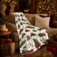 thumbnail image 3 of Festive Farm Tractor Holiday Scene Rustic Christmas, Festive Holiday Scene, Warm Flannel Blanket for Cabin and Lodge, Art Lovers Christmas Gift, Festive Home Decor, 3 of 9