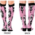 thumbnail image 2 of GZHJMY 1 Pair Cute Pink Panda Compression Socks for Women Men, Knee High Stocking for Running,Athletic,Medical, 2 of 7
