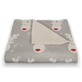thumbnail image 3 of Creative Products Cute White Deer 50 x 60 Coral Fleece Blanket, 3 of 3