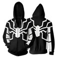 thumbnail image 2 of Spider Cosplay Hoodie Superhero Costume Jacket Full Zip Sweatshirt Web Print Streetwear for Halloween Theme Events, 2 of 8