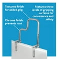 thumbnail image 2 of Carex Tri-Grip Bathtub Safety Rail Grab Bar with Chrome Finish, 200 lb Weight Capacity, 2 of 7