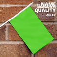 thumbnail image 2 of Anley Green Mini Flag 12 Pack - Hand Held Small Miniature Solid Green Blank Flags on Stick - Fade Resistant & Vivid Colors - 5x8 Inch with Solid Pole & Spear Top, 2 of 7