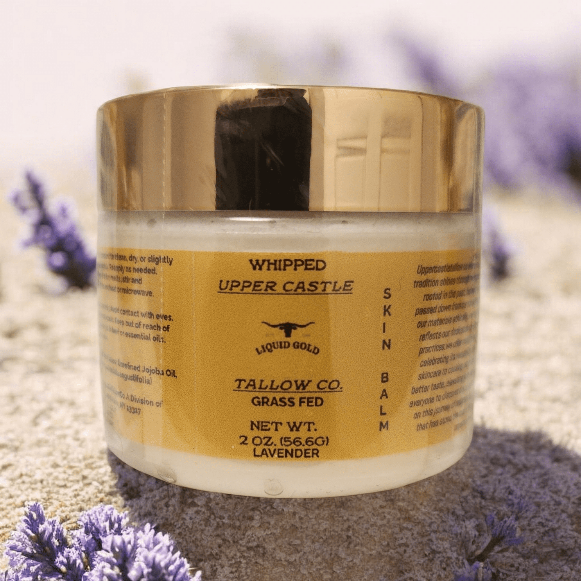 Upper Castle Tallow Co. Whipped Tallow Balm — 2 oz Lavender (100% Grass‑Fed)