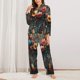 thumbnail image 2 of Fotbe Floral Dreamcatcher Elegance Conjunto de Pijama de Manga Larga para Mujer con Estampado, Ropa de Dormir de 2 Piezas, Conjunto de Casa Suave y Cómodo con Bolsillos-Large, 2 of 7