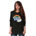 thumbnail image 5 of Friend Zone Funny LGBTQ Cute Rainbow Women's Long Sleeve T Shirt Brisco Brands S, 5 of 6